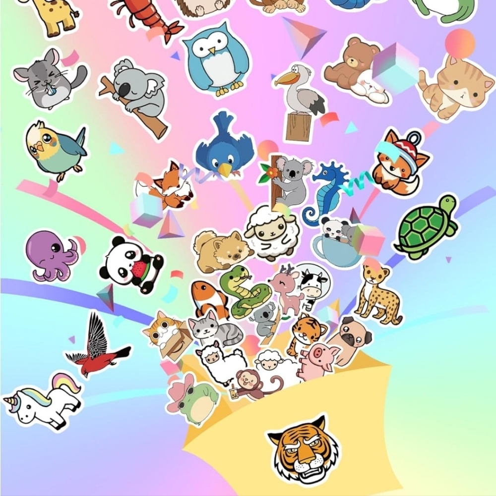 Colorful Animal Sticker Set for Small Pets - Picture 5 of 5